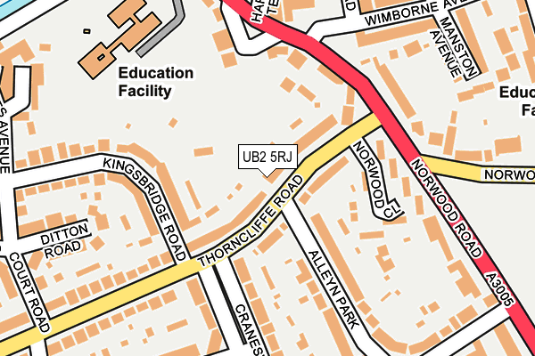 UB2 5RJ map - OS OpenMap – Local (Ordnance Survey) UB2 5RJ map - OS OpenMap – Local (Ordnance Survey)