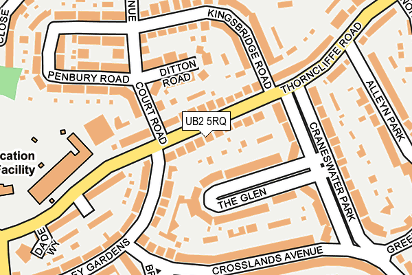 UB2 5RQ map - OS OpenMap – Local (Ordnance Survey) UB2 5RQ map - OS OpenMap – Local (Ordnance Survey)