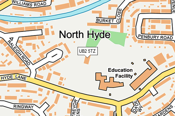 UB2 5TZ map - OS OpenMap – Local (Ordnance Survey)