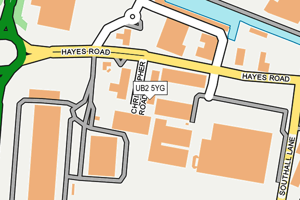 UB2 5YG map - OS OpenMap – Local (Ordnance Survey) UB2 5YG map - OS OpenMap – Local (Ordnance Survey)