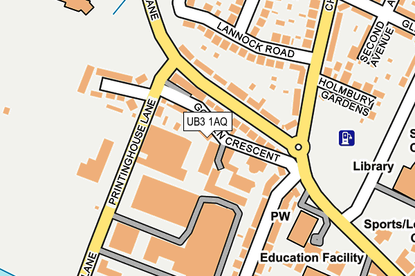 UB3 1AQ map - OS OpenMap – Local (Ordnance Survey) UB3 1AQ map - OS OpenMap – Local (Ordnance Survey)