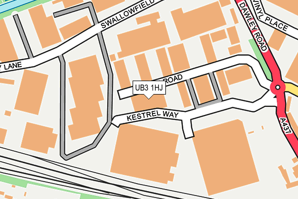 UB3 1HJ map - OS OpenMap – Local (Ordnance Survey) UB3 1HJ map - OS OpenMap – Local (Ordnance Survey)