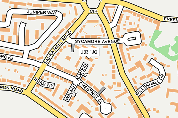 UB3 1JQ map - OS OpenMap – Local (Ordnance Survey) UB3 1JQ map - OS OpenMap – Local (Ordnance Survey)
