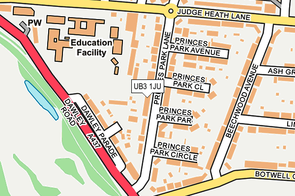 UB3 1JU map - OS OpenMap – Local (Ordnance Survey) UB3 1JU map - OS OpenMap – Local (Ordnance Survey)