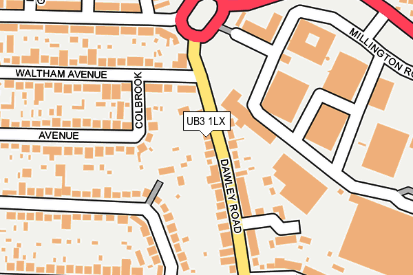 UB3 1LX map - OS OpenMap – Local (Ordnance Survey) UB3 1LX map - OS OpenMap – Local (Ordnance Survey)