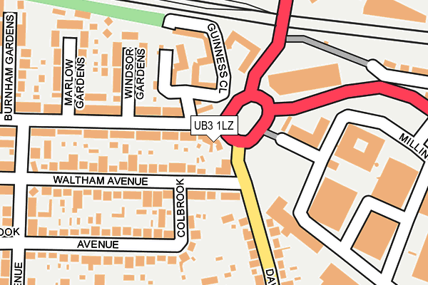 UB3 1LZ map - OS OpenMap – Local (Ordnance Survey) UB3 1LZ map - OS OpenMap – Local (Ordnance Survey)