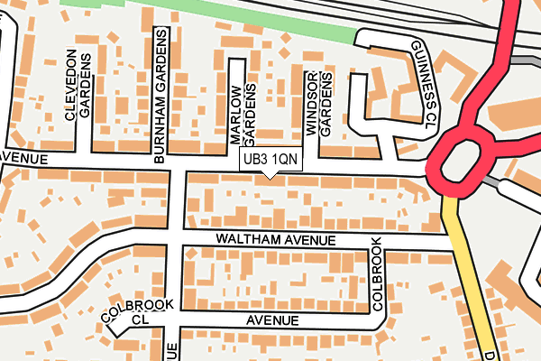 UB3 1QN map - OS OpenMap – Local (Ordnance Survey) UB3 1QN map - OS OpenMap – Local (Ordnance Survey)