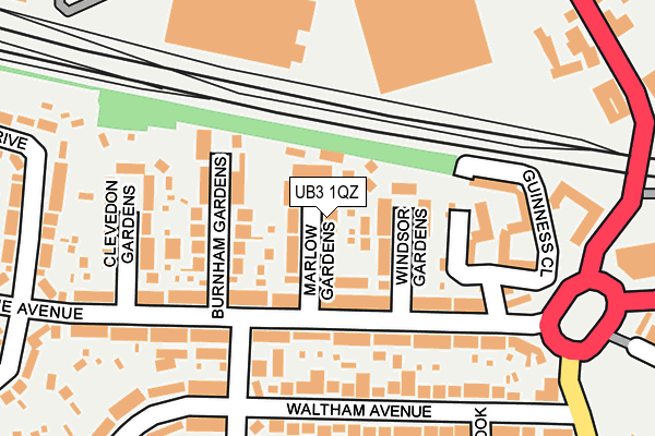 UB3 1QZ map - OS OpenMap – Local (Ordnance Survey) UB3 1QZ map - OS OpenMap – Local (Ordnance Survey)