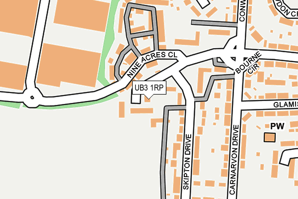UB3 1RP map - OS OpenMap – Local (Ordnance Survey) UB3 1RP map - OS OpenMap – Local (Ordnance Survey)