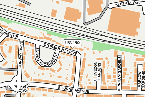 UB3 1RQ map - OS OpenMap – Local (Ordnance Survey) UB3 1RQ map - OS OpenMap – Local (Ordnance Survey)