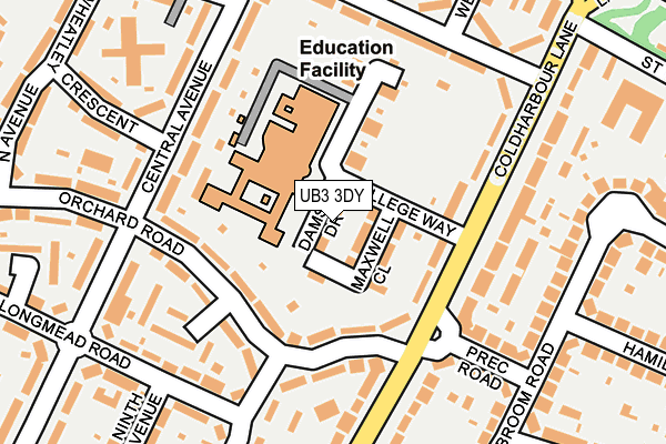 UB3 3DY map - OS OpenMap – Local (Ordnance Survey) UB3 3DY map - OS OpenMap – Local (Ordnance Survey)