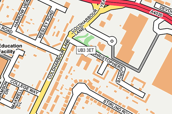 UB3 3ET map - OS OpenMap – Local (Ordnance Survey) UB3 3ET map - OS OpenMap – Local (Ordnance Survey)