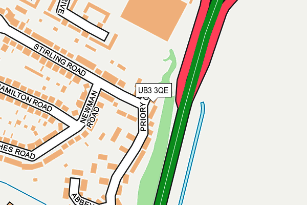 UB3 3QE map - OS OpenMap – Local (Ordnance Survey) UB3 3QE map - OS OpenMap – Local (Ordnance Survey)