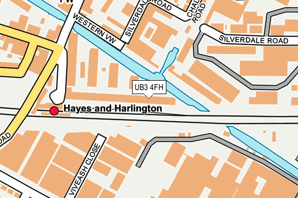 UB3 4FH map - OS OpenMap – Local (Ordnance Survey)