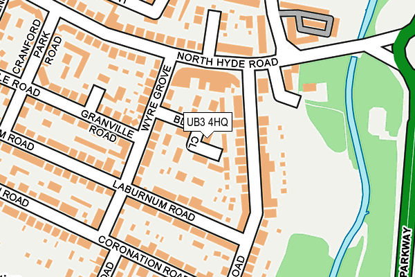 UB3 4HQ map - OS OpenMap – Local (Ordnance Survey) UB3 4HQ map - OS OpenMap – Local (Ordnance Survey)