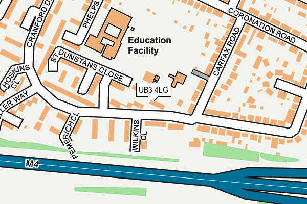 UB3 4LG map - OS OpenMap – Local (Ordnance Survey) UB3 4LG map - OS OpenMap – Local (Ordnance Survey)