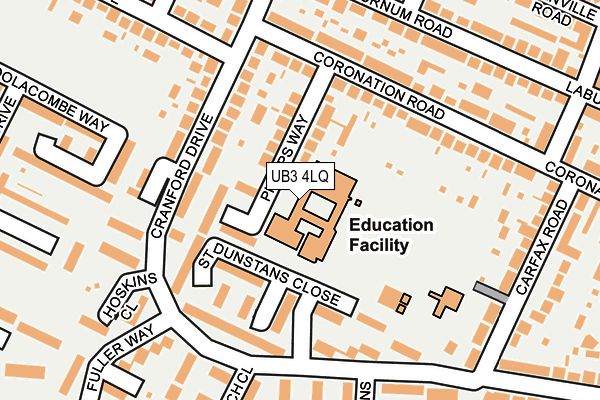 UB3 4LQ map - OS OpenMap – Local (Ordnance Survey) UB3 4LQ map - OS OpenMap – Local (Ordnance Survey)