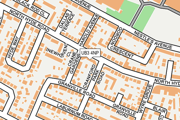 UB3 4NP map - OS OpenMap – Local (Ordnance Survey) UB3 4NP map - OS OpenMap – Local (Ordnance Survey)