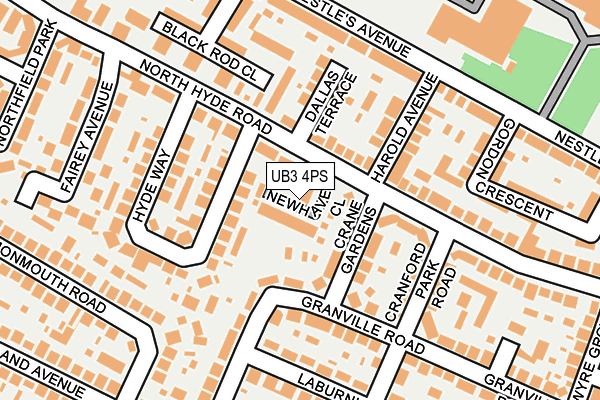 UB3 4PS map - OS OpenMap – Local (Ordnance Survey) UB3 4PS map - OS OpenMap – Local (Ordnance Survey)