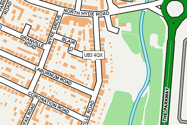 UB3 4QX map - OS OpenMap – Local (Ordnance Survey) UB3 4QX map - OS OpenMap – Local (Ordnance Survey)