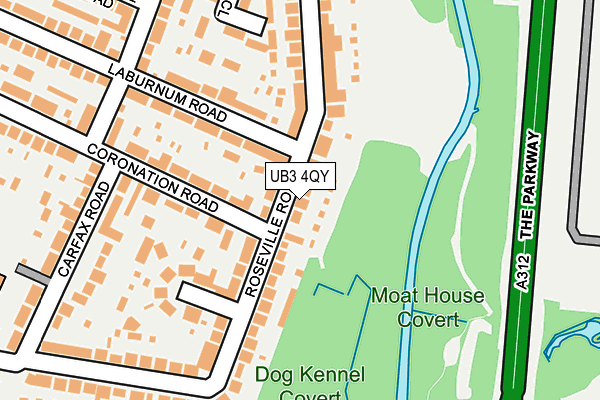 UB3 4QY map - OS OpenMap – Local (Ordnance Survey)