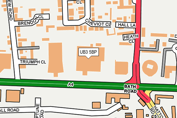 UB3 5BP map - OS OpenMap – Local (Ordnance Survey) UB3 5BP map - OS OpenMap – Local (Ordnance Survey)