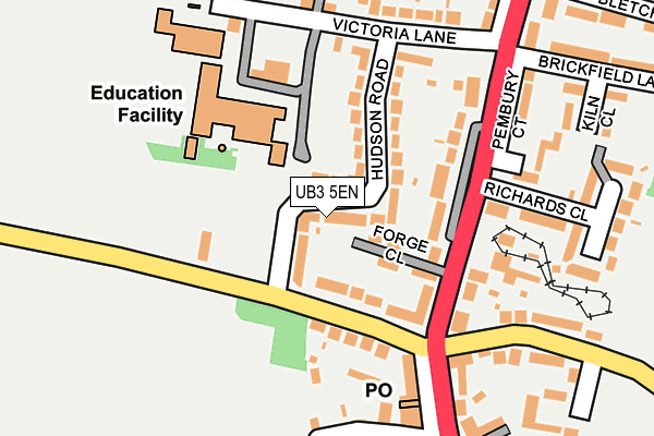 UB3 5EN map - OS OpenMap – Local (Ordnance Survey) UB3 5EN map - OS OpenMap – Local (Ordnance Survey)