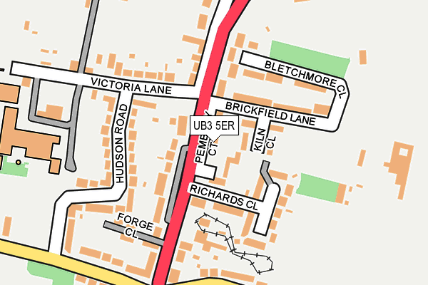 UB3 5ER map - OS OpenMap – Local (Ordnance Survey) UB3 5ER map - OS OpenMap – Local (Ordnance Survey)