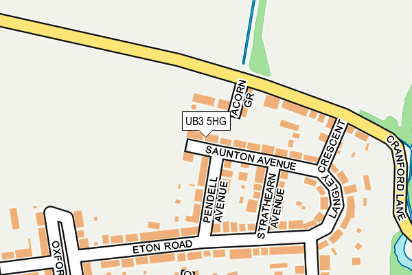 UB3 5HG map - OS OpenMap – Local (Ordnance Survey) UB3 5HG map - OS OpenMap – Local (Ordnance Survey)