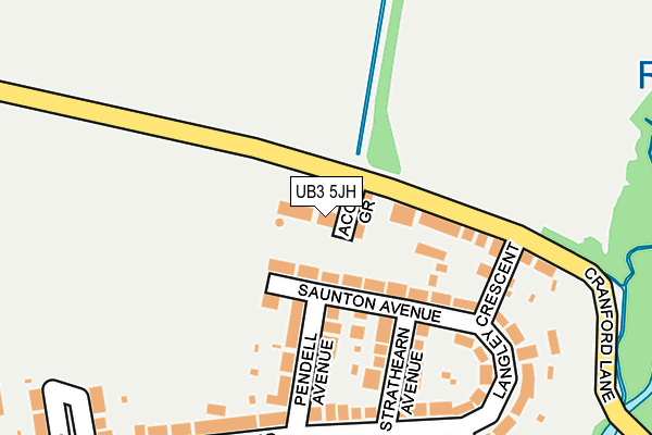 UB3 5JH map - OS OpenMap – Local (Ordnance Survey) UB3 5JH map - OS OpenMap – Local (Ordnance Survey)