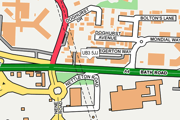 UB3 5JJ map - OS OpenMap – Local (Ordnance Survey) UB3 5JJ map - OS OpenMap – Local (Ordnance Survey)