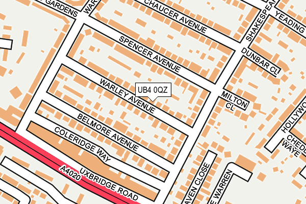 UB4 0QZ map - OS OpenMap – Local (Ordnance Survey) UB4 0QZ map - OS OpenMap – Local (Ordnance Survey)