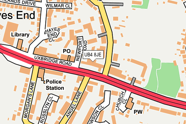 UB4 8JE map - OS OpenMap – Local (Ordnance Survey) UB4 8JE map - OS OpenMap – Local (Ordnance Survey)