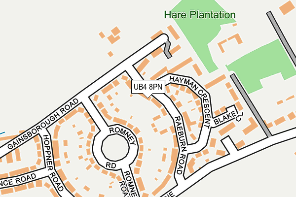 UB4 8PN map - OS OpenMap – Local (Ordnance Survey) UB4 8PN map - OS OpenMap – Local (Ordnance Survey)