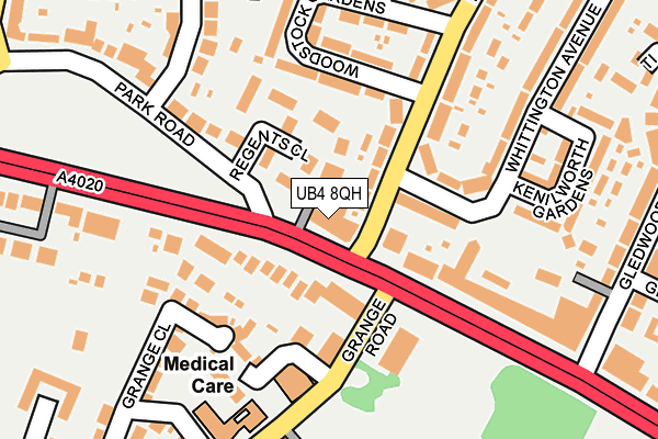 UB4 8QH map - OS OpenMap – Local (Ordnance Survey) UB4 8QH map - OS OpenMap – Local (Ordnance Survey)