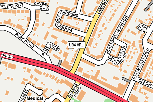 UB4 8RL map - OS OpenMap – Local (Ordnance Survey) UB4 8RL map - OS OpenMap – Local (Ordnance Survey)