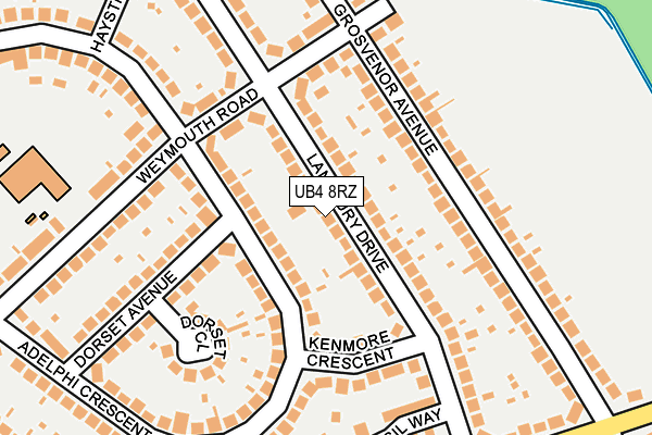 UB4 8RZ map - OS OpenMap – Local (Ordnance Survey) UB4 8RZ map - OS OpenMap – Local (Ordnance Survey)