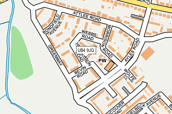 UB4 9JQ map - OS OpenMap – Local (Ordnance Survey) UB4 9JQ map - OS OpenMap – Local (Ordnance Survey)