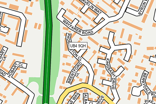 UB4 9QH map - OS OpenMap – Local (Ordnance Survey) UB4 9QH map - OS OpenMap – Local (Ordnance Survey)