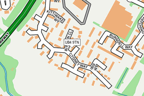 UB4 9TN map - OS OpenMap – Local (Ordnance Survey) UB4 9TN map - OS OpenMap – Local (Ordnance Survey)