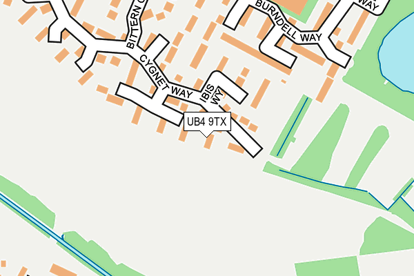 UB4 9TX map - OS OpenMap – Local (Ordnance Survey) UB4 9TX map - OS OpenMap – Local (Ordnance Survey)