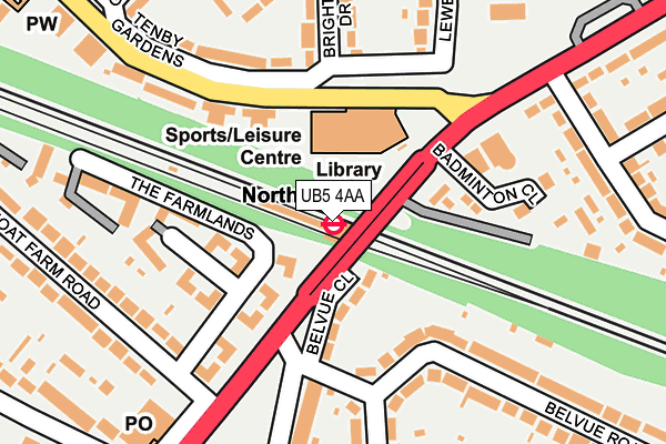 UB5 4AA map - OS OpenMap – Local (Ordnance Survey) UB5 4AA map - OS OpenMap – Local (Ordnance Survey)