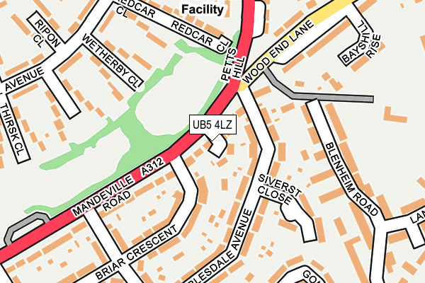 UB5 4LZ map - OS OpenMap – Local (Ordnance Survey) UB5 4LZ map - OS OpenMap – Local (Ordnance Survey)