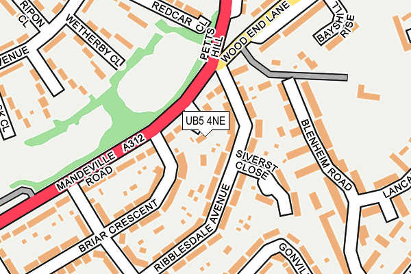 UB5 4NE map - OS OpenMap – Local (Ordnance Survey) UB5 4NE map - OS OpenMap – Local (Ordnance Survey)