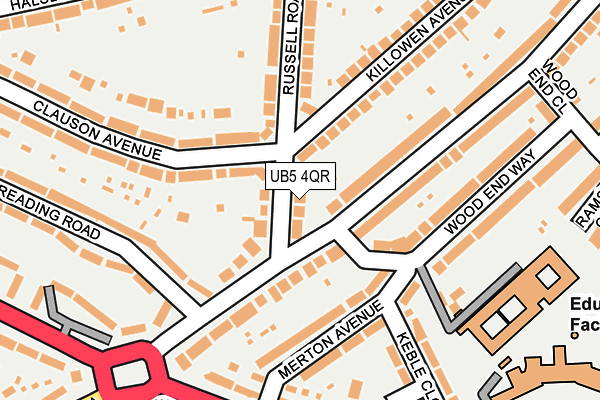 UB5 4QR map - OS OpenMap – Local (Ordnance Survey) UB5 4QR map - OS OpenMap – Local (Ordnance Survey)