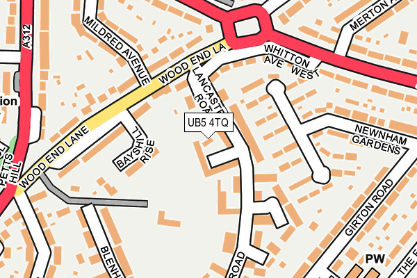 UB5 4TQ map - OS OpenMap – Local (Ordnance Survey) UB5 4TQ map - OS OpenMap – Local (Ordnance Survey)