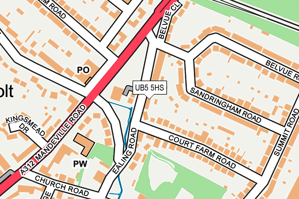 UB5 5HS map - OS OpenMap – Local (Ordnance Survey) UB5 5HS map - OS OpenMap – Local (Ordnance Survey)