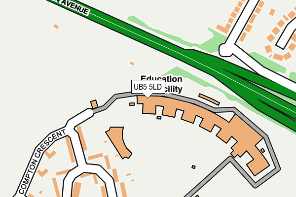 UB5 5LD map - OS OpenMap – Local (Ordnance Survey) UB5 5LD map - OS OpenMap – Local (Ordnance Survey)