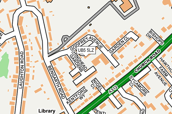 UB5 5LZ map - OS OpenMap – Local (Ordnance Survey) UB5 5LZ map - OS OpenMap – Local (Ordnance Survey)