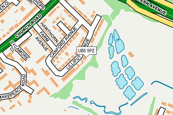 UB5 5PZ map - OS OpenMap – Local (Ordnance Survey) UB5 5PZ map - OS OpenMap – Local (Ordnance Survey)